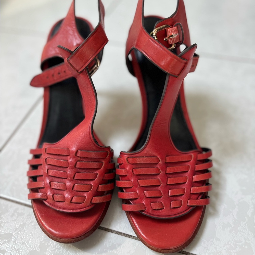 Coach Elegant dark coral orange Women's Sandals